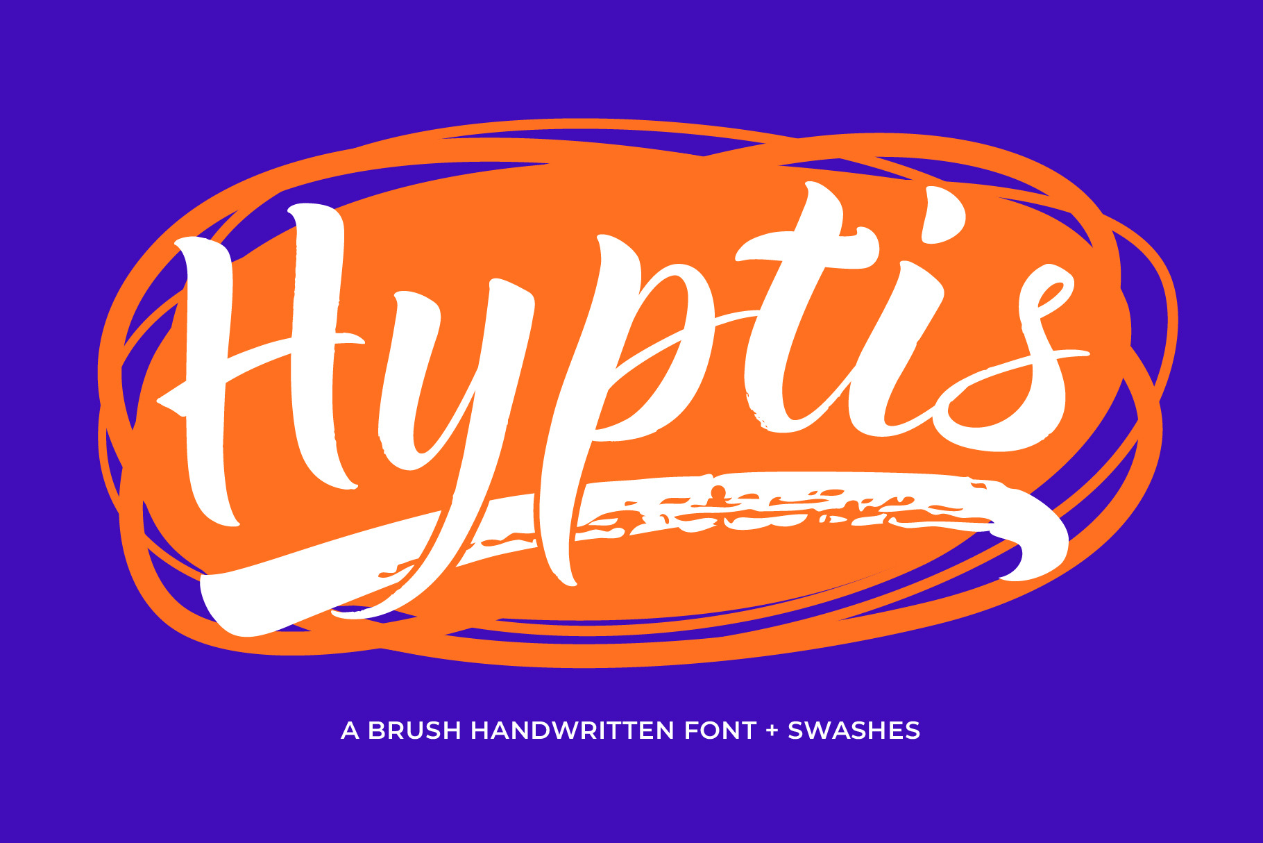 Hyptis - a brush font with swashes, a Script Font by TripleHely