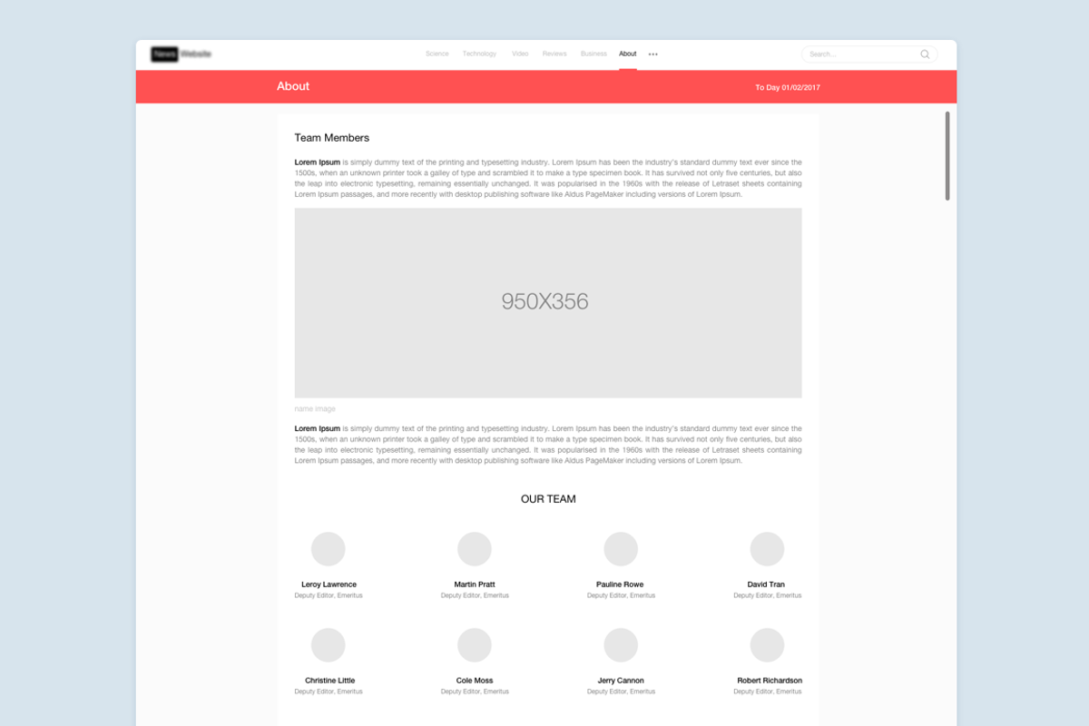 News Web Site Template Sketch 3, an UI Kit Template by John Khester (Photo 4 of 5)