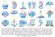Preppy Coastal Tropical Reef Clipart, an Illustration by Libby Wishes (Thumbnail 4 of 4)