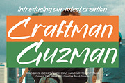 Craftman Guzman, a Script Font by operatype.co (Thumbnail 1 of 8)