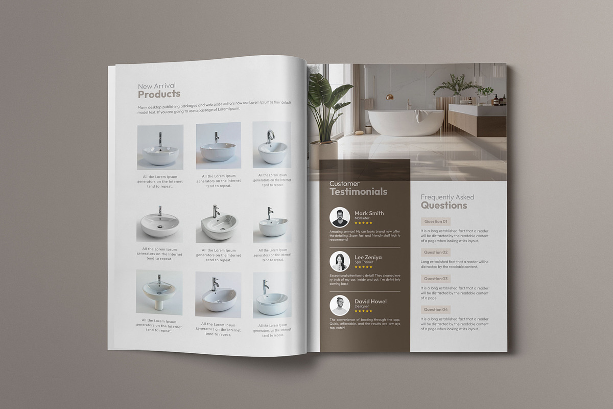 Basin and Sink Product Catalog, a Magazine Template by VectStock (Photo 4 of 5)