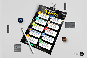 Events Schedule Flyer Template