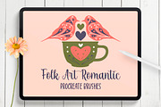 Folk Art Romantic Procreate Brushes, a Brush Add-On by Little Nordic Atelier (Thumbnail 1 of 4)