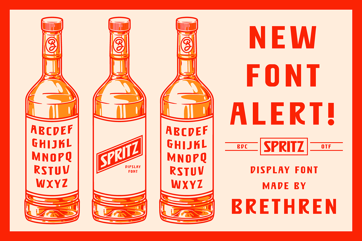 BDC Spritz Display font, a Font by Brethrendesignco (Photo 1 of 4)