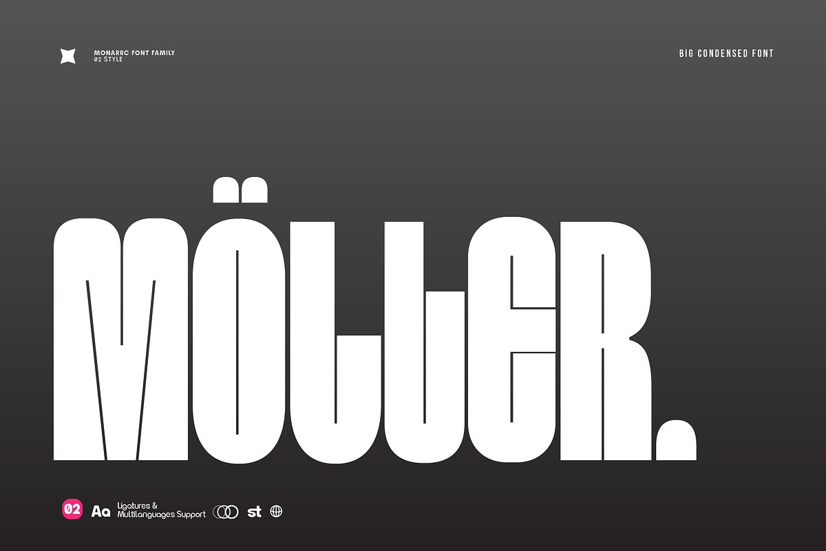 Moller Condensed, a Sans Serif Font by Fortunes Co (Photo 1 of 9)