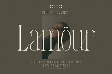 Lamour | Modern Cool Serif, a Serif Font by roomspace