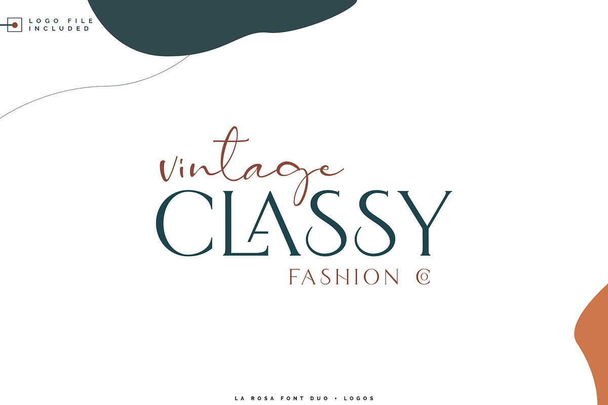 La Rosa Font Duo//Chic Logos preview 7