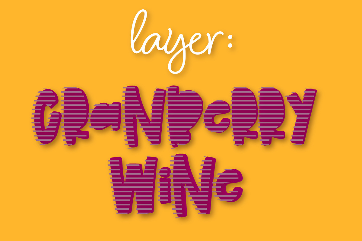 Cranberry Wine - Stripe Font Family, a Font by CraftyLittleNodes (Photo 9 of 10)