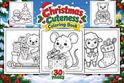 Christmas Cuteness Coloring Book, a Seasonal Illustration by Design Station (Thumbnail 1 of 3)