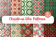 Christmas Tiles seamless patterns, a Pattern Graphic by AkiraVilla (Thumbnail 1 of 7)