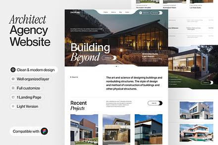 Architecture Agency Landing Page, a Templates & Theme by sajon.co