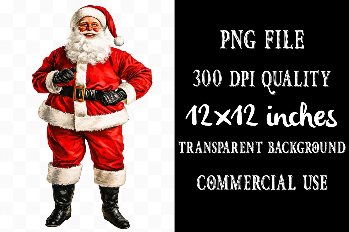 Classic 1950s Santa Claus Clipart, an Illustration by Designking (Photo 4 of 5)