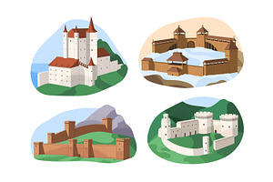 Medieval fortresses, ancient castles, an Object Illustration by PaperTrident