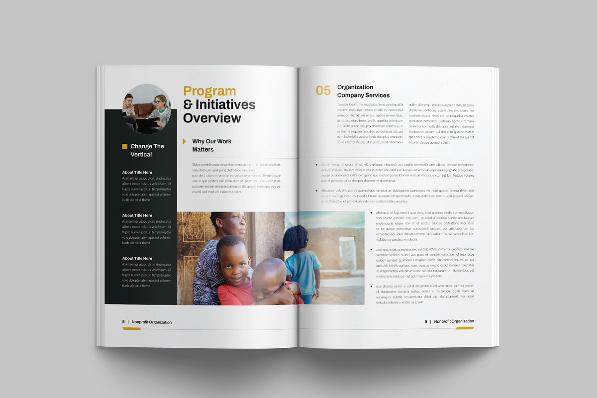 Nonprofit Org. Brochure Template, a Brochure Template by NorthPeak (Photo 5 of 9)