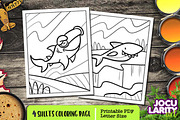 Funny Shark Coloring Pages, an Animal Illustration by Jocularity Art (Thumbnail 3 of 3)