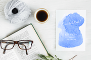 Bright & Blue Watercolor Elements, an Object Graphic by Chelsea Bromley (Thumbnail 2 of 3)