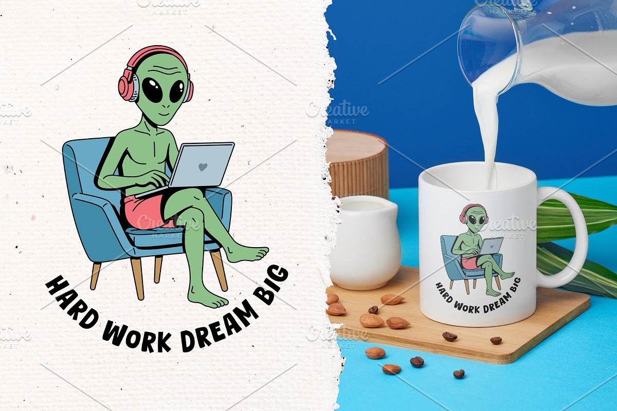 Alien life on earth 10 illustrations, a Person Illustration by gunaonedesign (Photo 10 of 13)