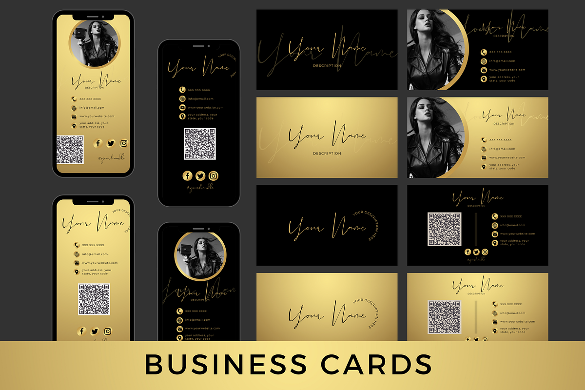 Black & Gold | Business Branding Kit, a Stationery Template by CoCreatorDesigns (Photo 6 of 10)