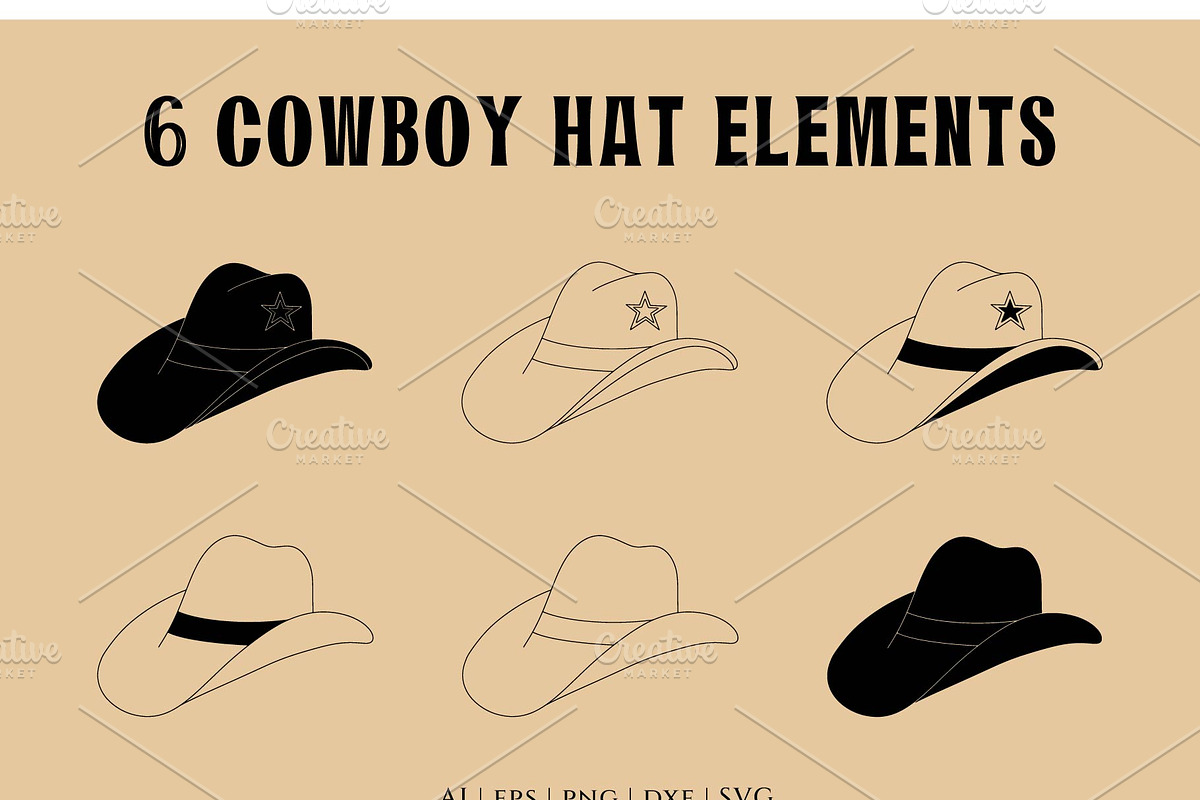 Summer Cowboy Clipart - 144 Assets, an Object Graphic by Ashley Katrina (Photo 14 of 25)