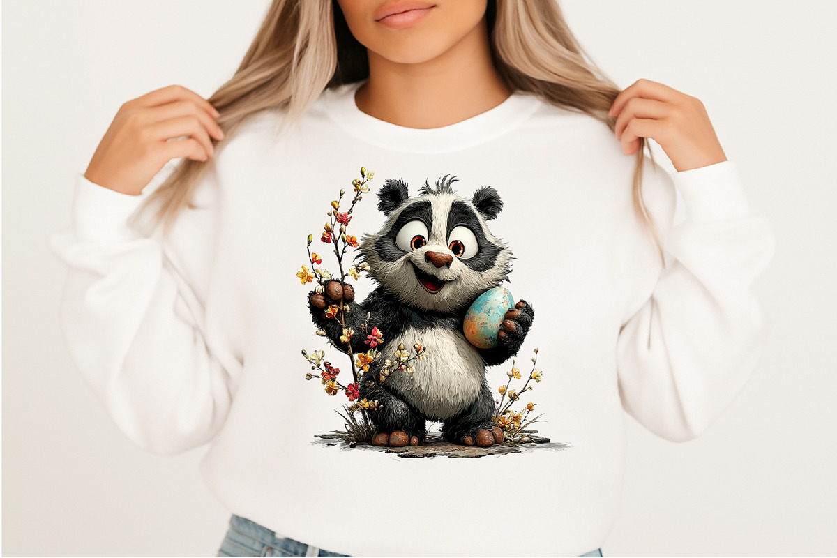 Whimsical Easter Panda Clipart, an Illustration by Craft Nest (Photo 7 of 11)