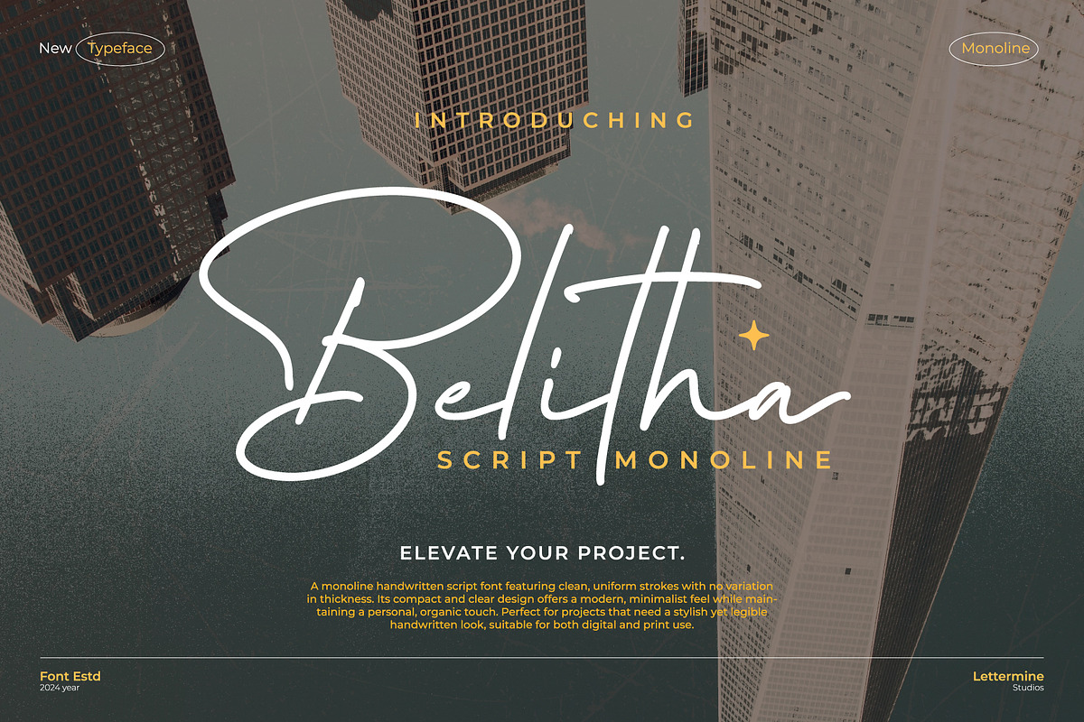 Belitha - Script Handwritten, a Script Font by Lettermine (Photo 1 of 10)