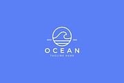 Minimalist Ocean Wave Logo Badge, a Branding & Logo Template by Signatoro (Thumbnail 2 of 3)