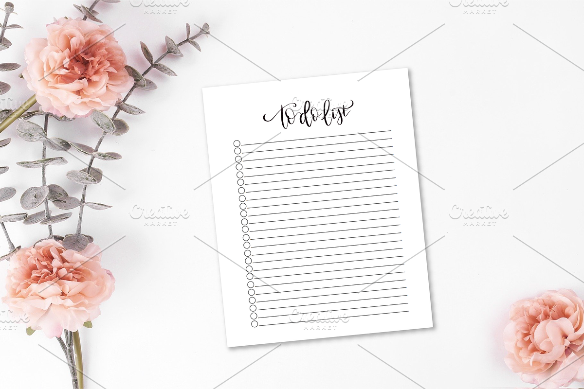 To Do List - Simple Script, a Stationery Template by Genesis Printables