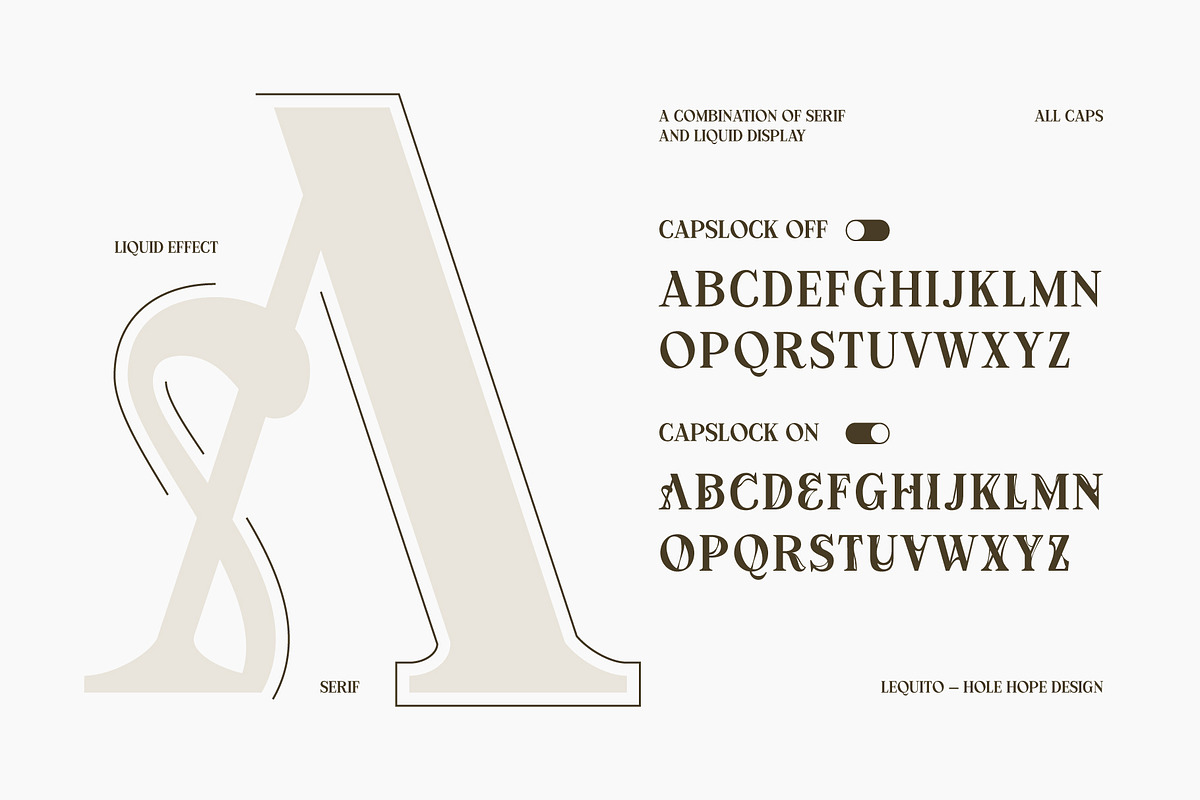 Lequito | Liquid Decorative Serif, a Serif Font by Hole Hope Design (Photo 3 of 10)