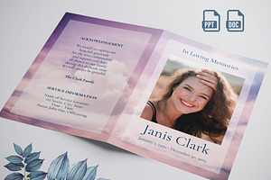 funeral program printing template