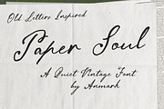 Paper Soul Quiet Vintage Font, a Script Font by AnMark (Thumbnail 1 of 11)