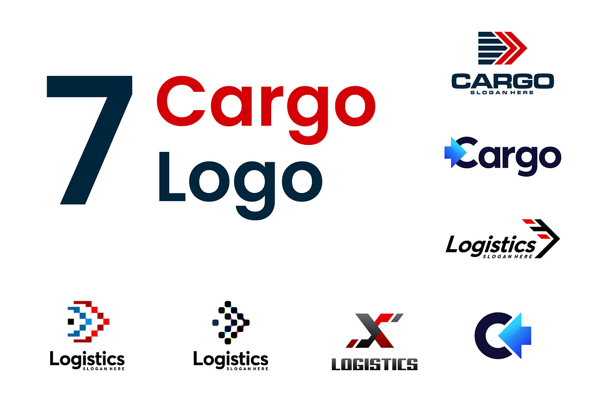 Set of Fast Cargo Delivery logo, a Branding & Logo Template by Lucky Creative (Photo 1 of 8)