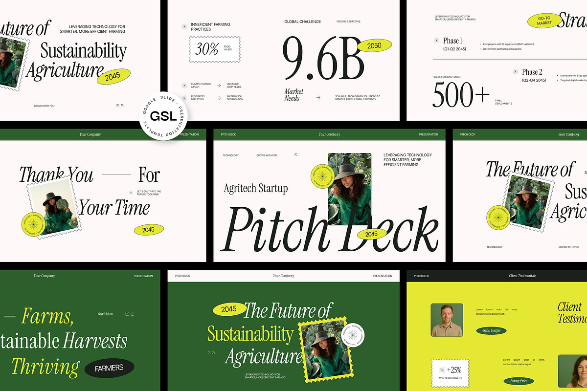 Agriculture Pitch Deck Slides preview 2