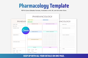 Canva Pharmacology Nursing PDF, a Stationery Template by Snapybiz