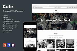 Cafe - Onepage HTML5 Template