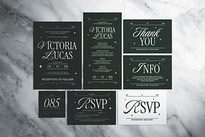 Green & White Minimalist Wedding, an Invitation Template by The Good Store