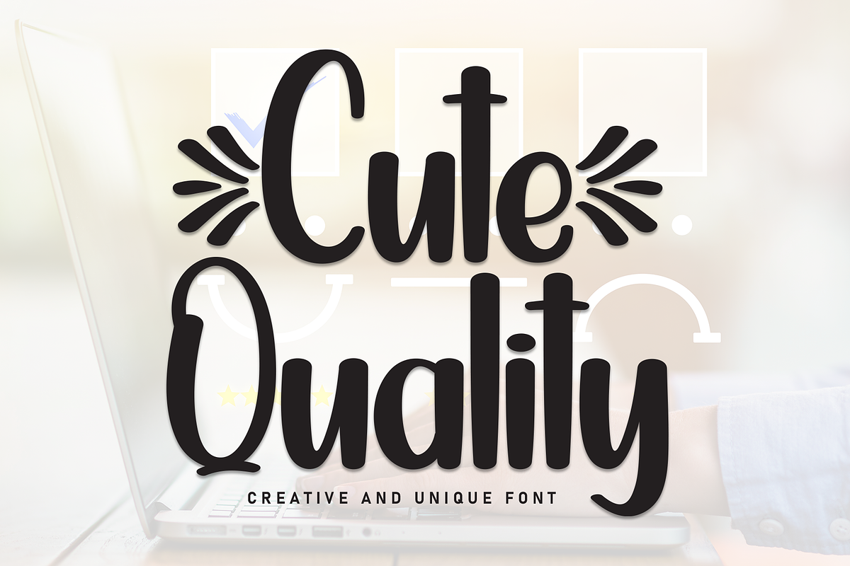 Cute Quality | Script Font, a Script Font by Scratchones (Photo 1 of 8)