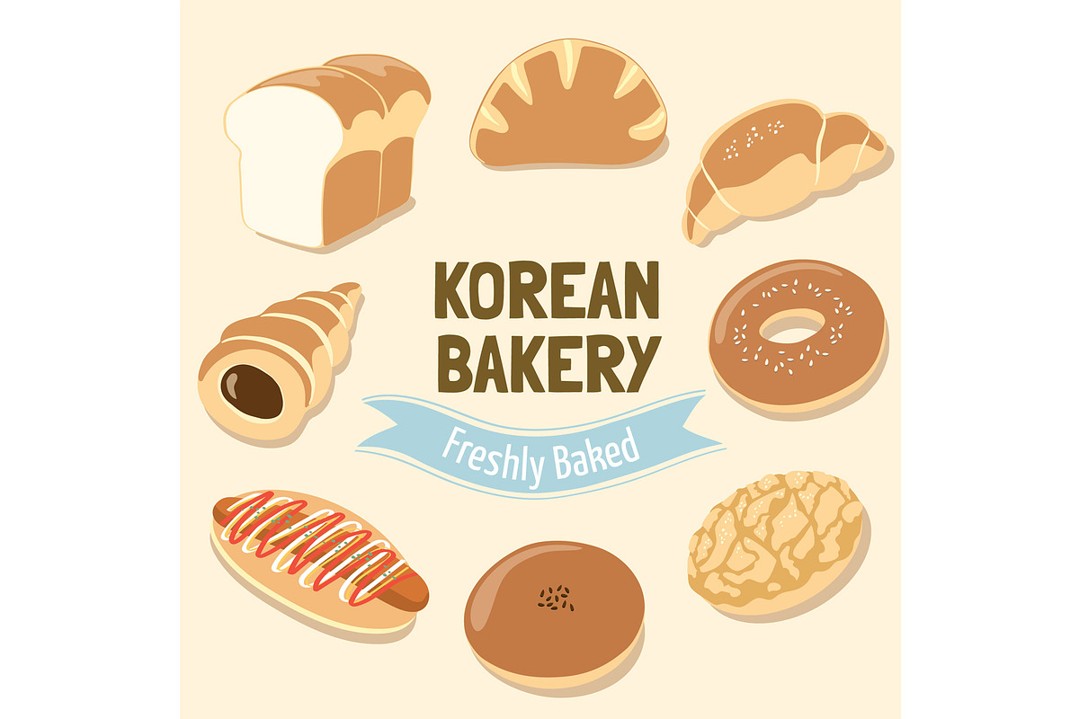 Korean Bread Illustration, a Food Illustration by GennyOnThePaper (Photo 1 of 3)
