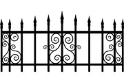 Luxury Scrollwork Iron Fence, an Object Graphic by Designer_Momina (Thumbnail 2 of 14)