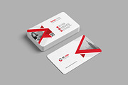 Red Stylish Business Card Template, a Business Card Template by VectStock (Thumbnail 2 of 5)