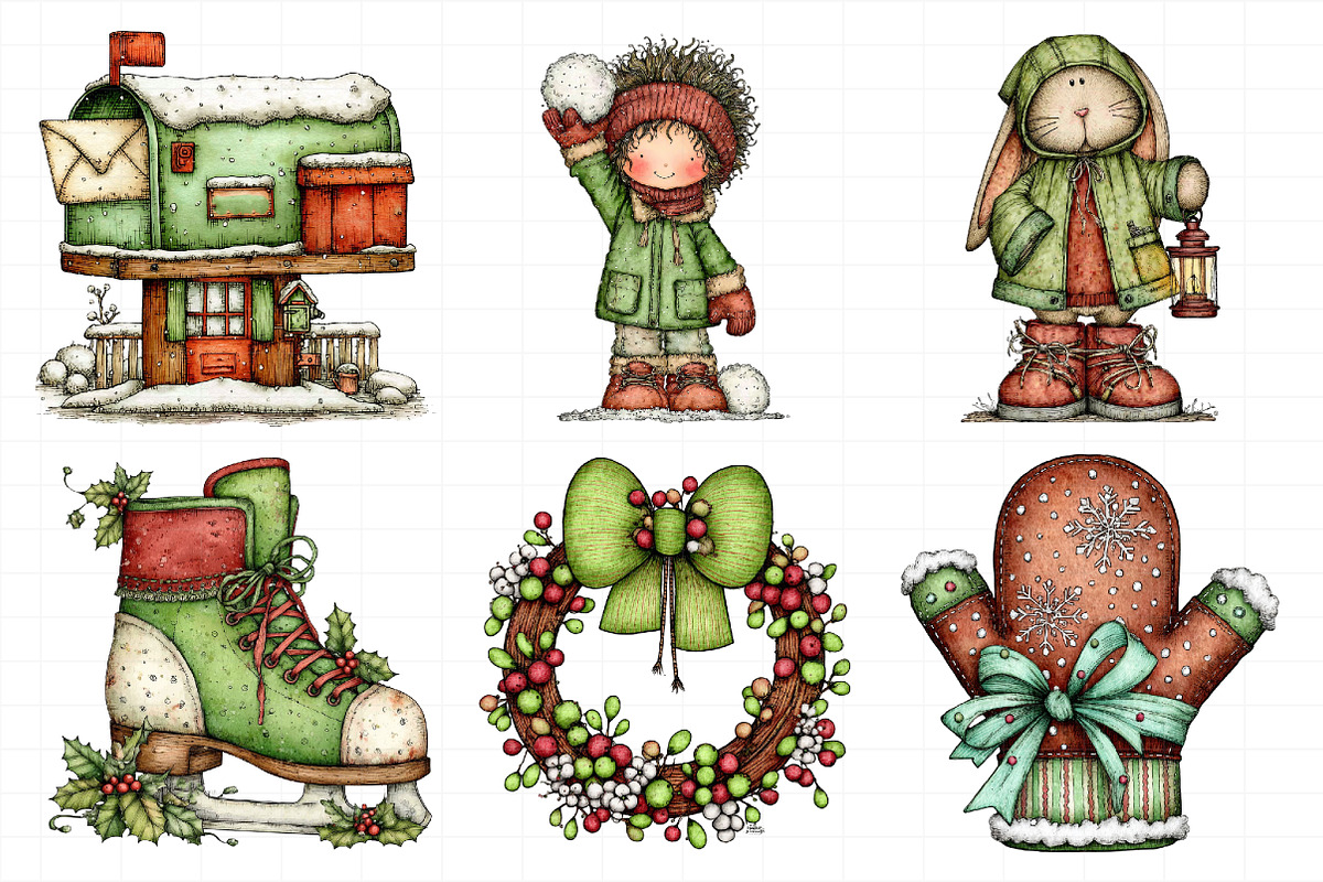 Whimsical Winter Clipart Bundle, an Illustration by Daily.Designs