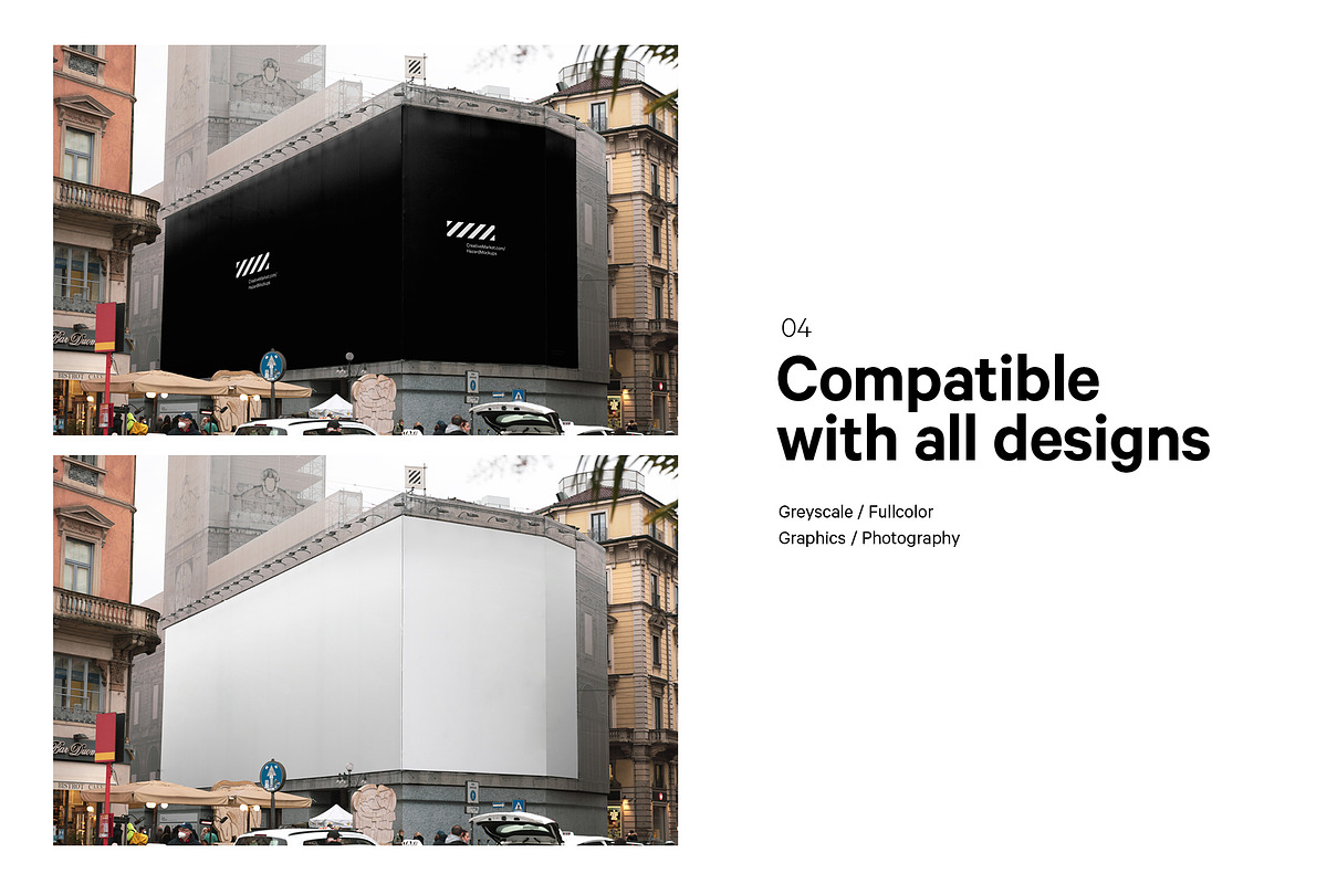Urban Corner Billboard XXL Mockup, a Product Mockup by HAZARD MOCKUPS (Photo 5 of 8)