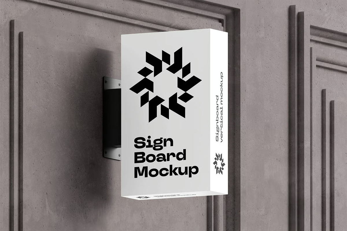 Signboard Vertical Mock-up, an Advertising Mockup by zippypixelstudio (Photo 13 of 14)