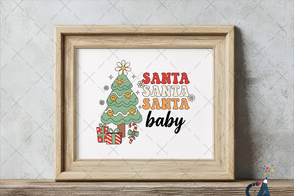 Santa Baby With Christmas Tree Png, an Illustration by Creative Art (Photo 2 of 6)