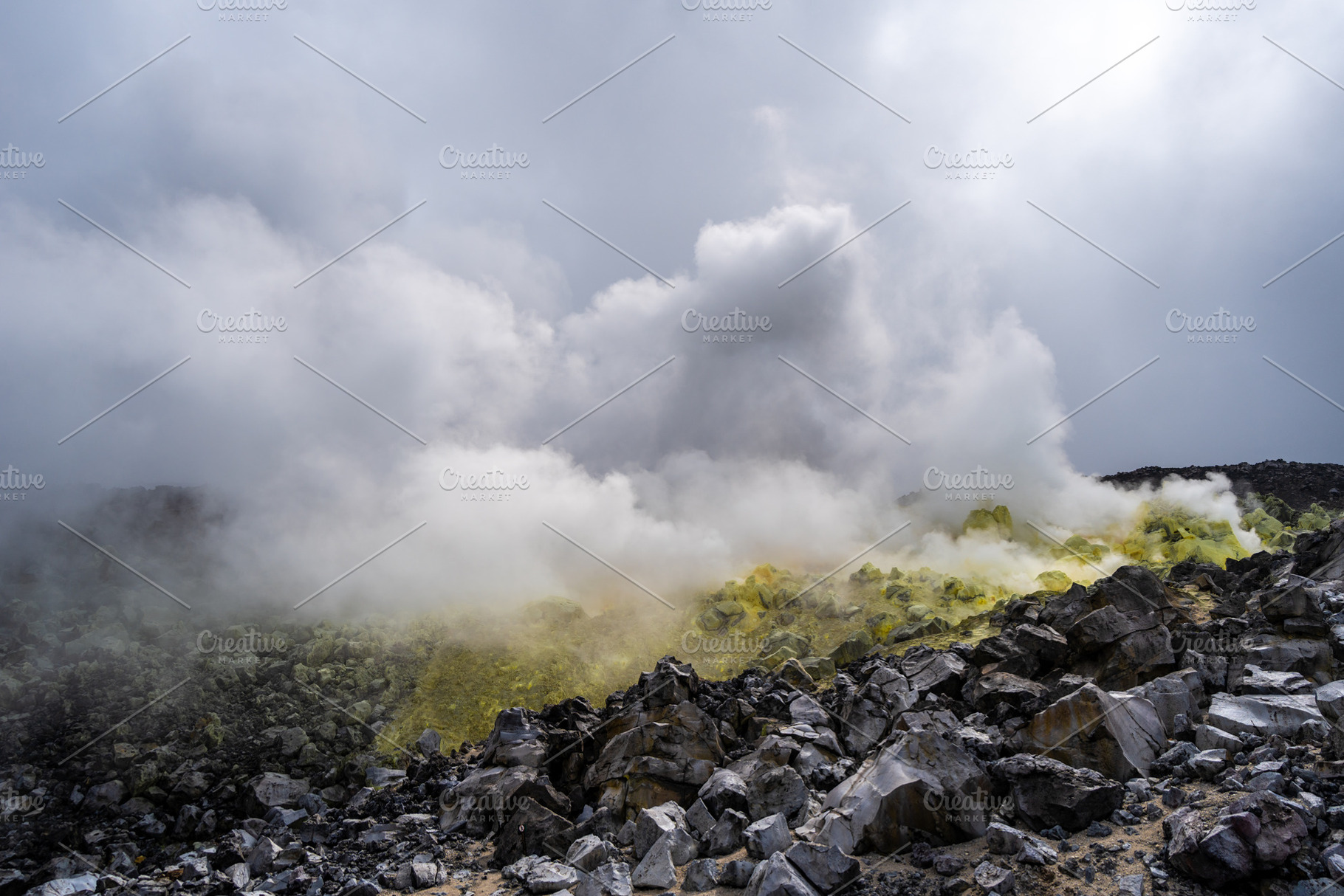Sulfur emissions from Sierra Negra volcano, Isabela Island, Gala, a Nature Photo by GoodGoods