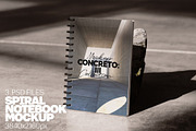 Spiral Notebook Mockup – Concreto 3, a Merchandise Mockup by Banana Mockups (Thumbnail 1 of 5)