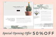Rumi. Minimal Theme | Page Builder, a WordPress Template by PinkBulletin (Thumbnail 1 of 4)
