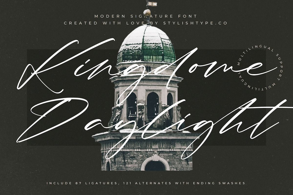 Kingdome Daylight Modern Signature, a Script Font by stylishtype.co (Photo 1 of 20)