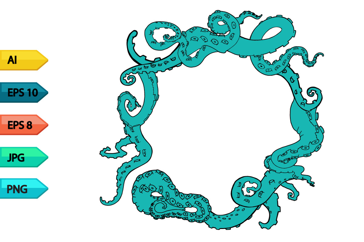 Vector sketch octopus tentacles, an Animal Illustration by julia_musdotter (Photo 17 of 19)