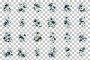 Elegant Midnight Blue Florals, an Illustration by DreamCafeArt (Thumbnail 3 of 6)