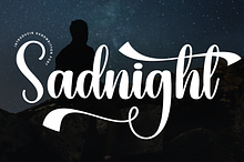 Sadnight | Script Font